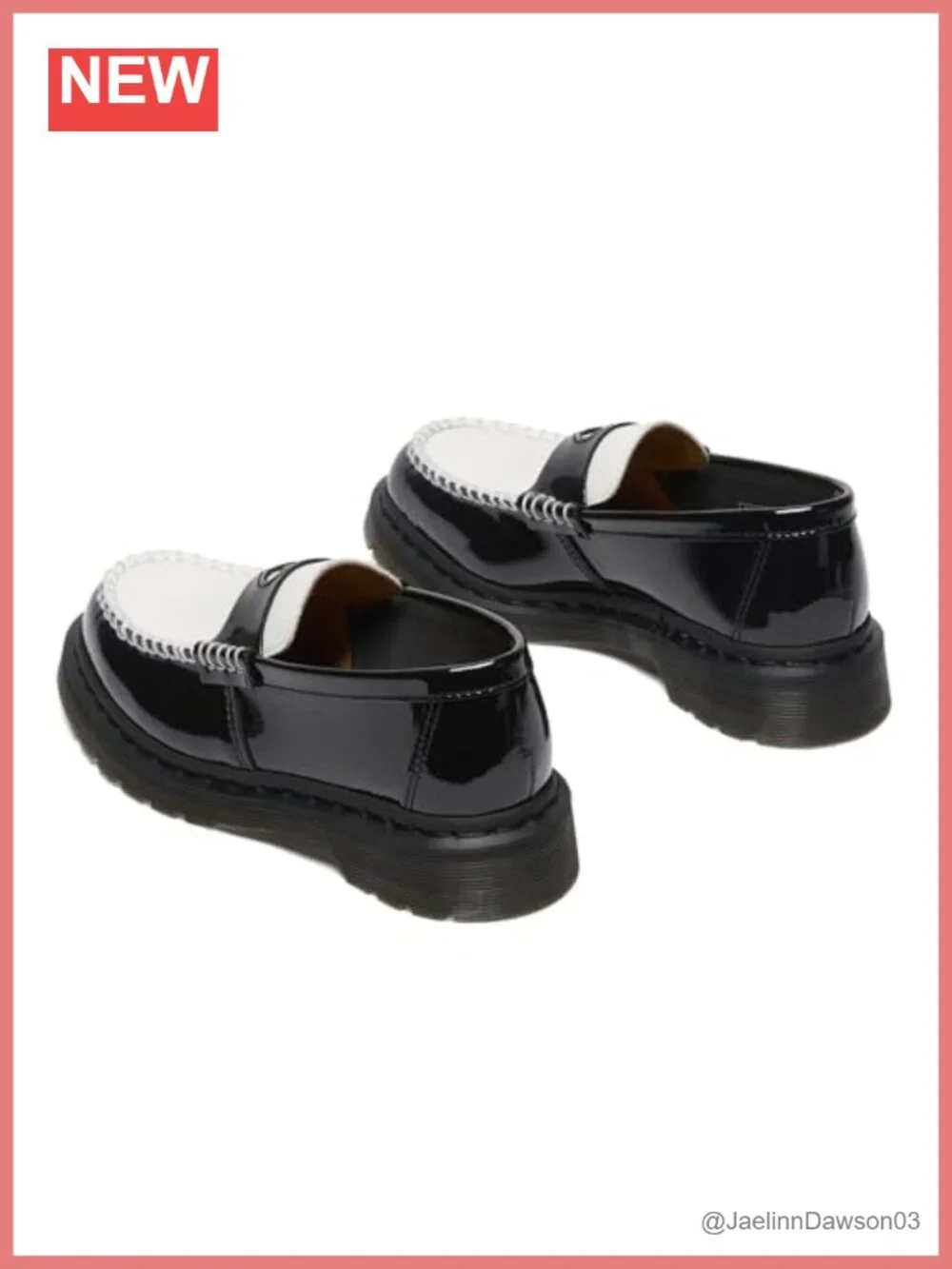 Dr. Martens Penton Heart Women's Leather Flats - Air Cushioned Slip-On Loafers
